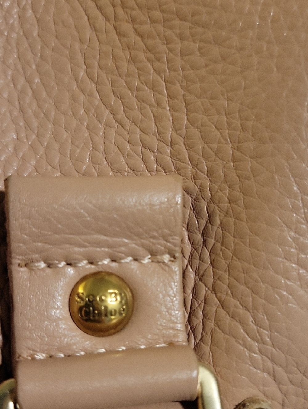 See By Chloe Pink/Nude/Tan Leather Crossbody Bag with Tassel Detail - Picture 3 of 13